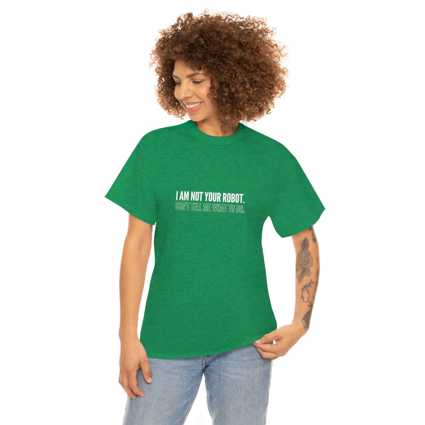 I Am Not Your Robot Unisex Cotton T-shirt