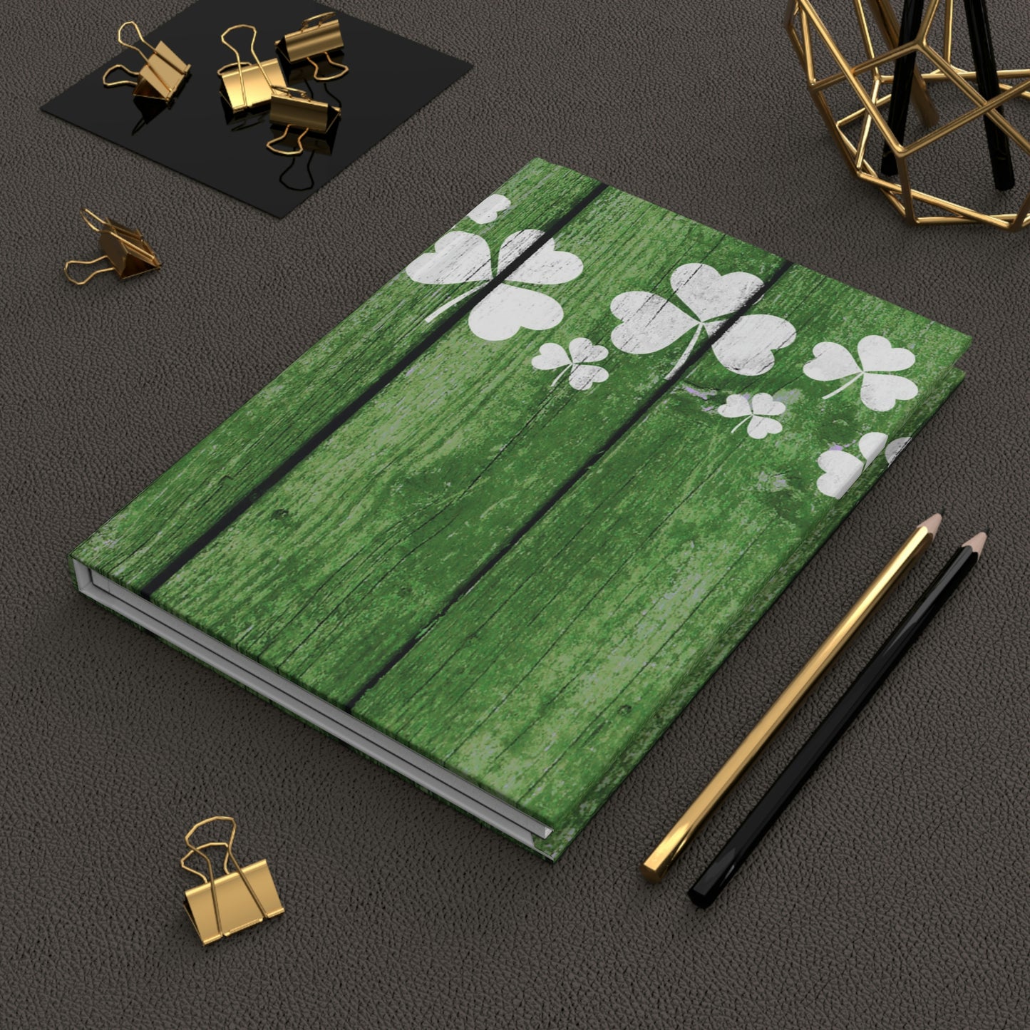 Wood Luck Notebook Book Hardcover Journal Matte