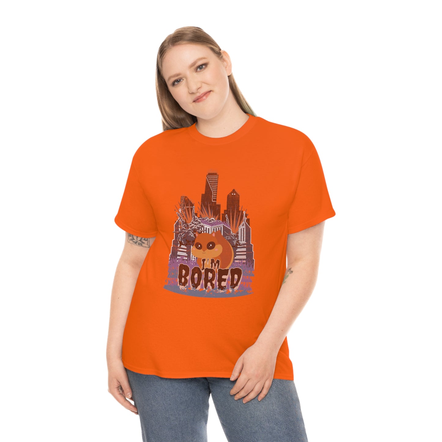 Bored Squirrel Unisex Cotton T-shirt