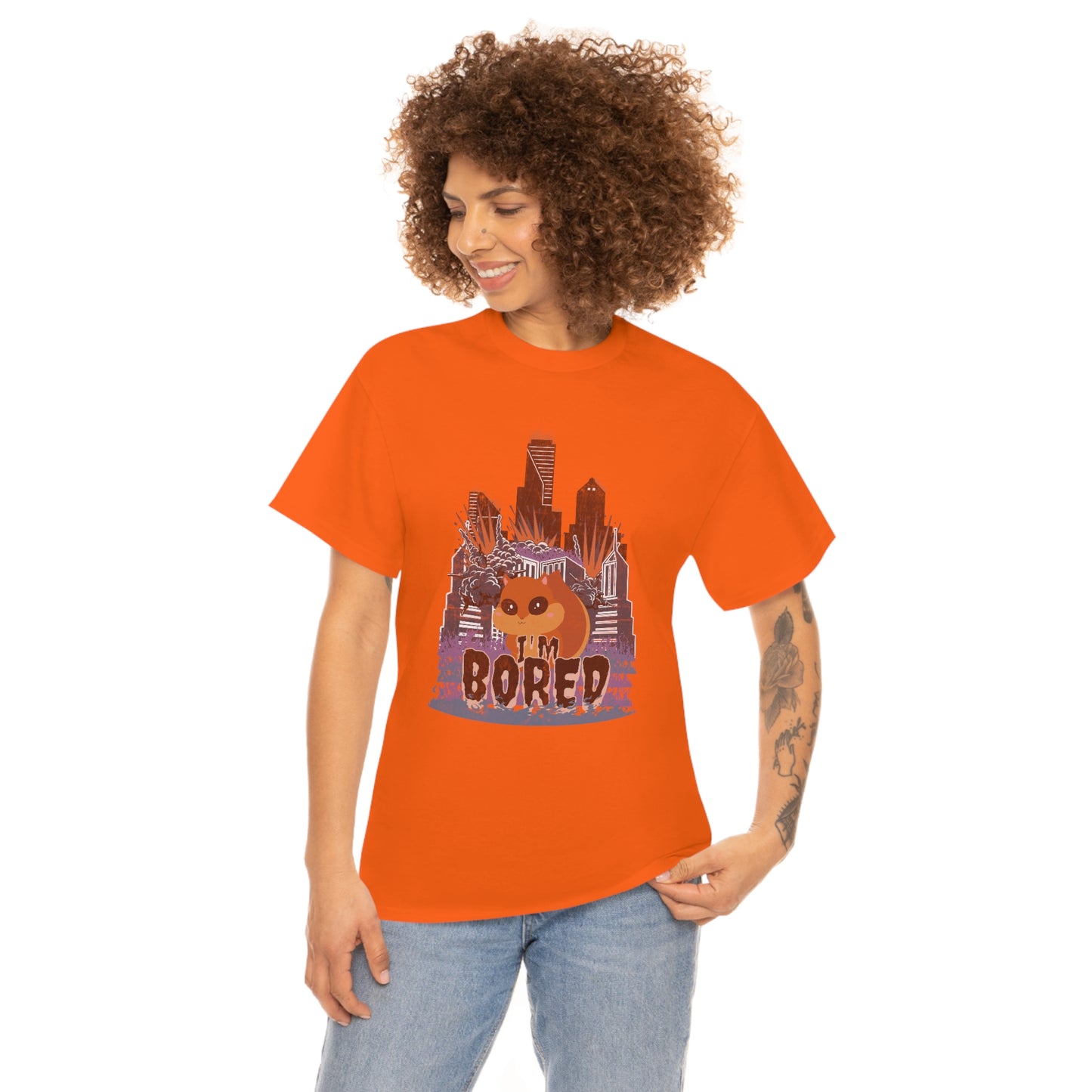 Bored Squirrel Unisex Cotton T-shirt