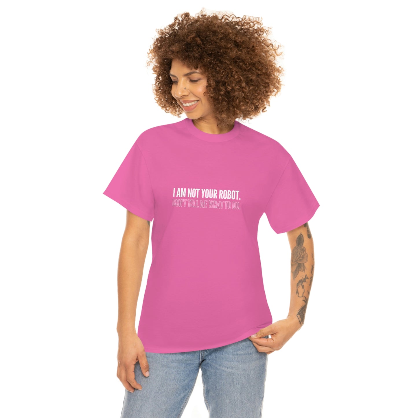 I Am Not Your Robot Unisex Cotton T-shirt