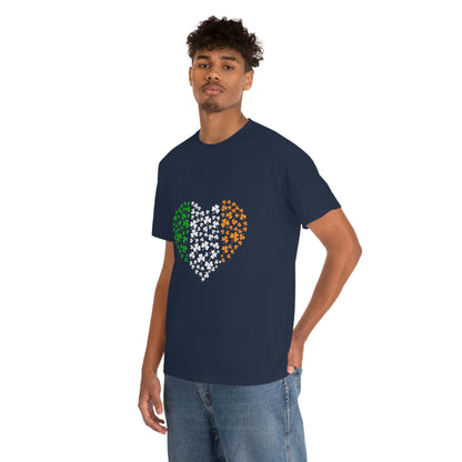 Irish Flag Hearts Unisex Cotton T-shirt