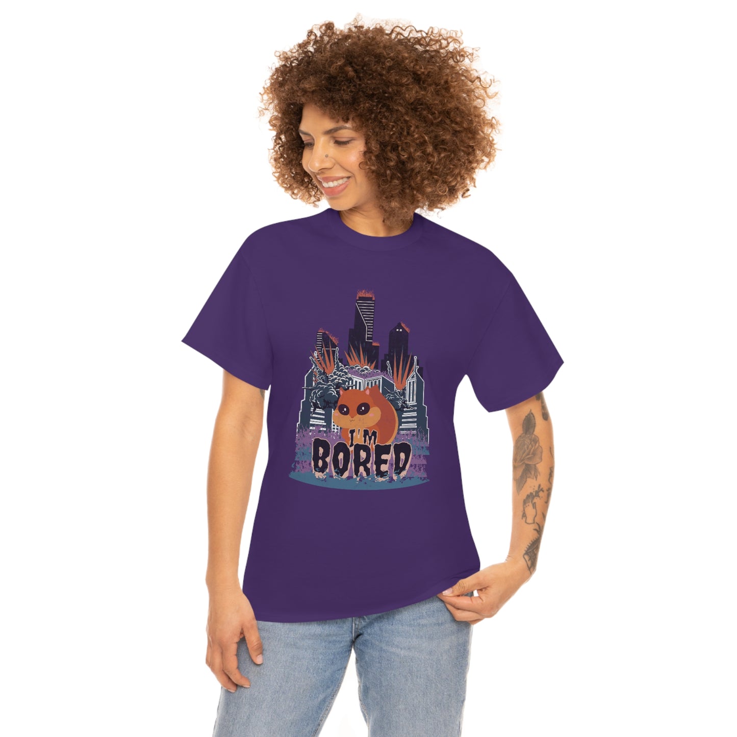 Bored Squirrel Unisex Cotton T-shirt