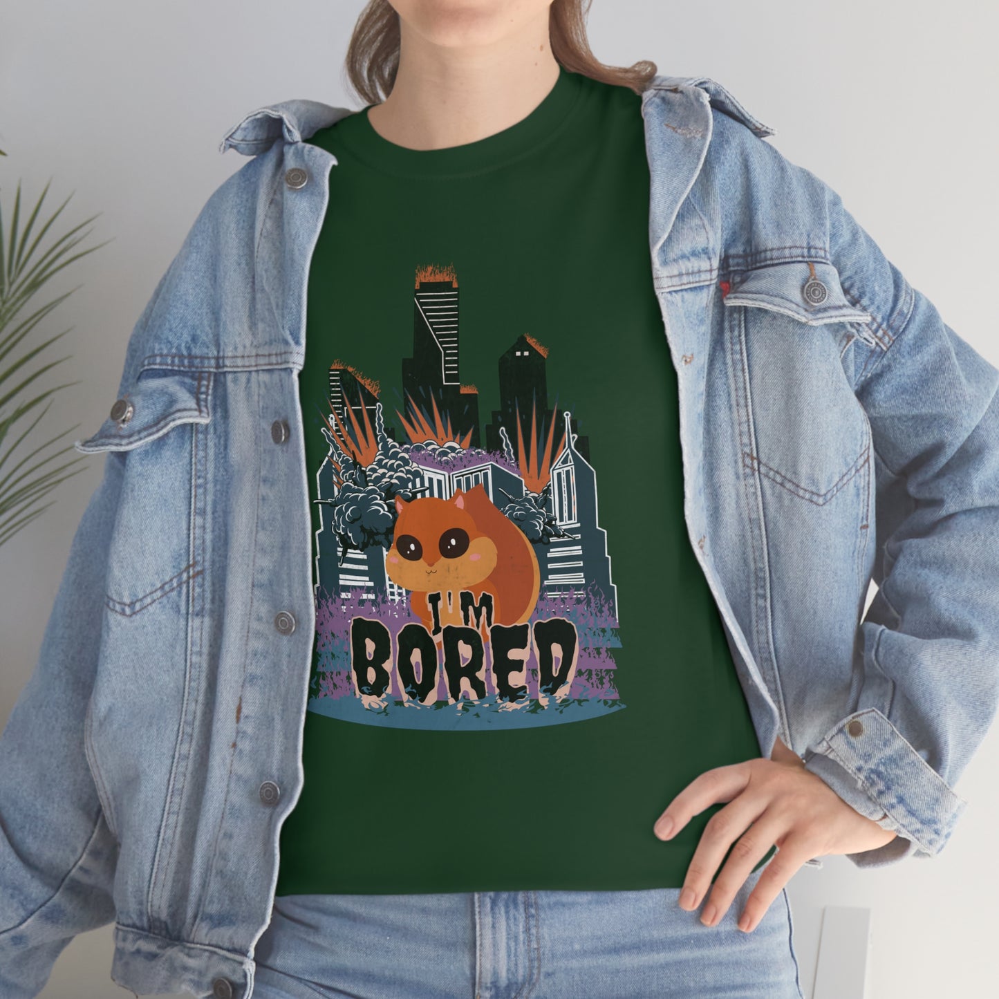 Bored Squirrel Unisex Cotton T-shirt