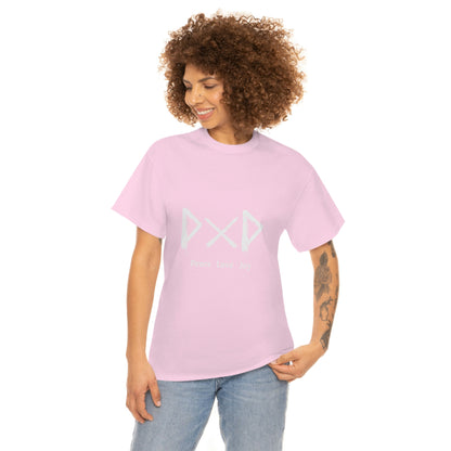 Peace Love Joy Futhark Unisex Cotton T-shirt