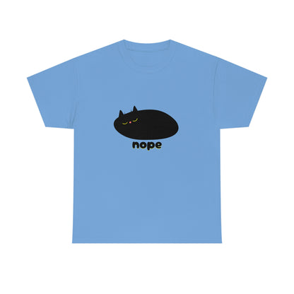 Nope Cat Unisex Cotton T-shirt
