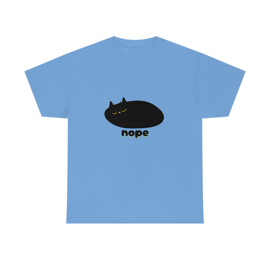 Nope Cat Unisex Cotton T-shirt