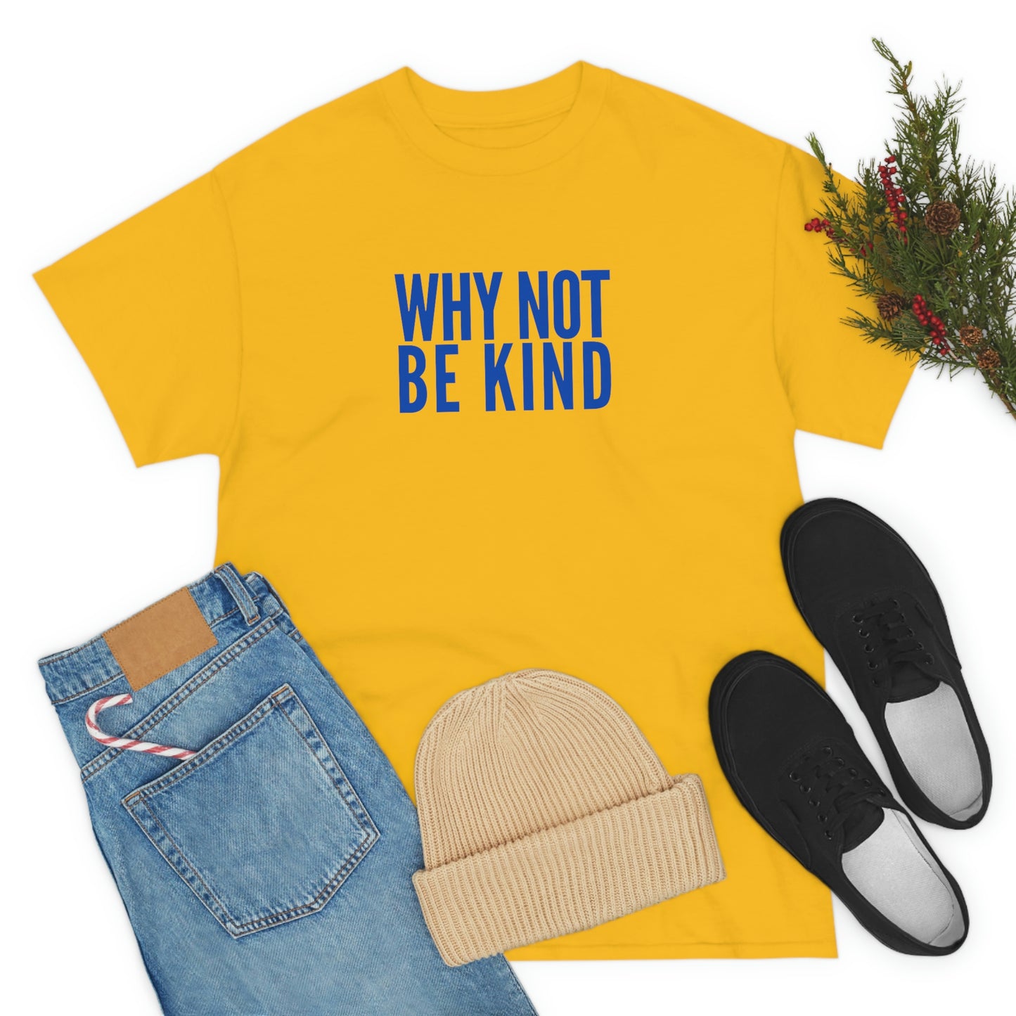 Why Not Be Kind (Light) Unisex Cotton T-shirt