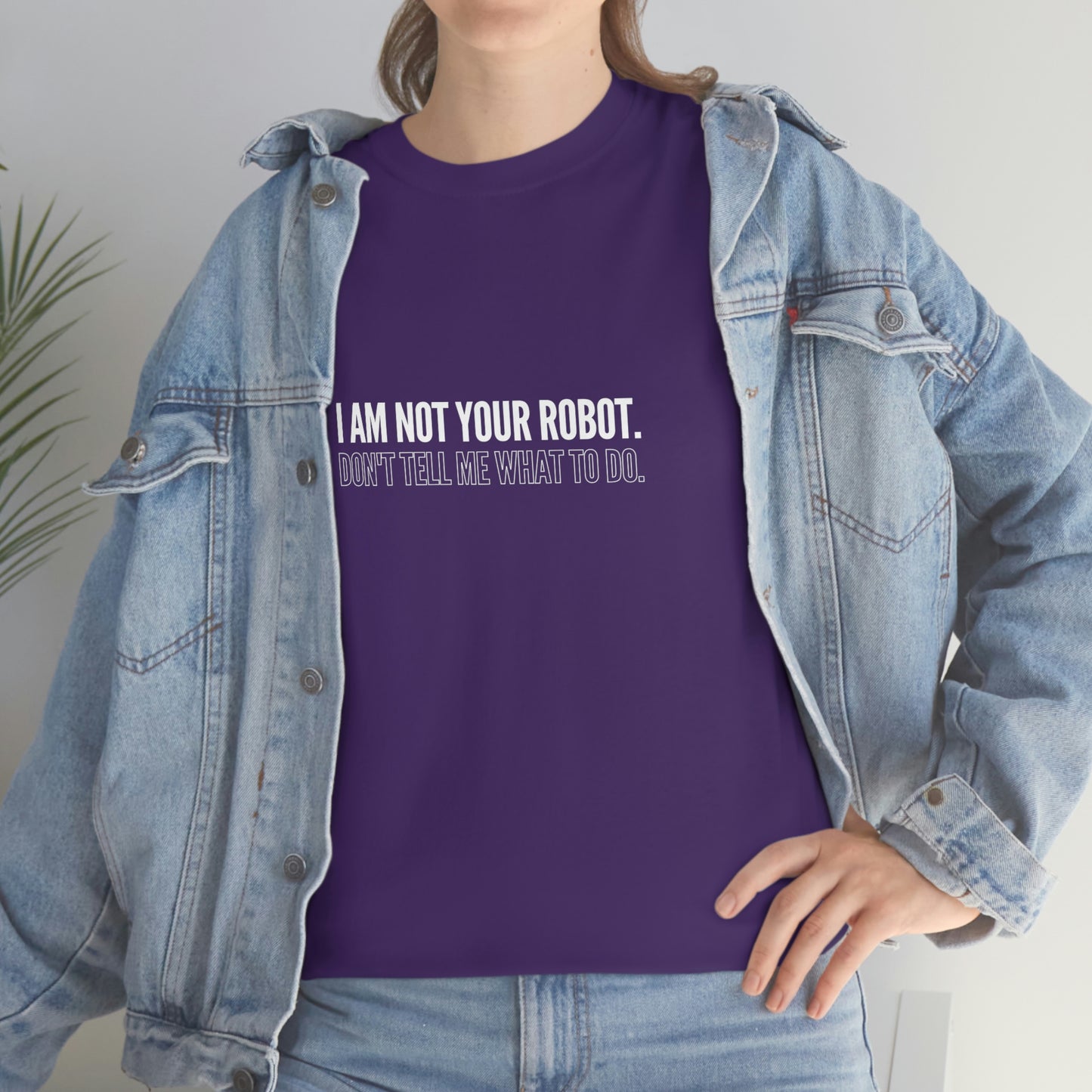 I Am Not Your Robot Unisex Cotton T-shirt