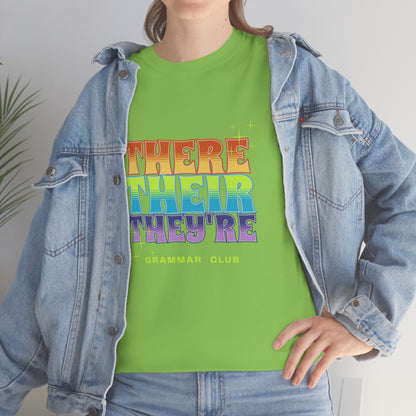 There Their They're Grammar Club Unisex Cotton T-shirt