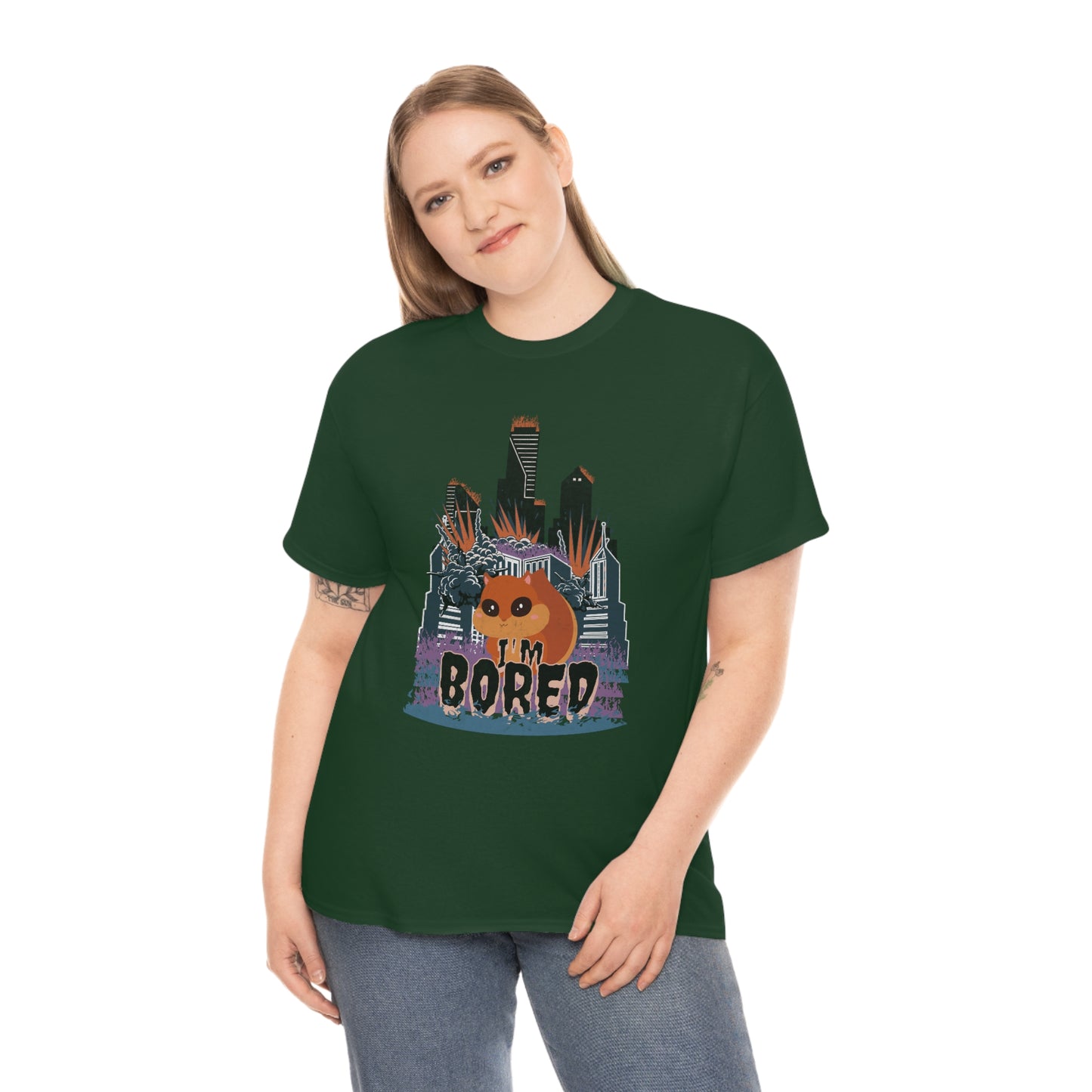 Bored Squirrel Unisex Cotton T-shirt