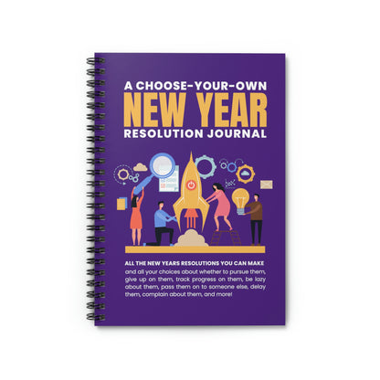 New Year Resolutions Purple Spiral Notebook - Ruled Line