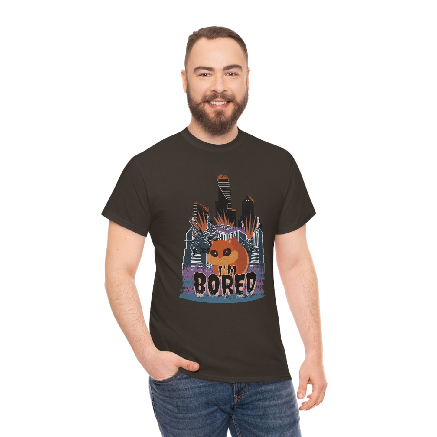 Bored Squirrel Unisex Cotton T-shirt