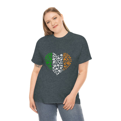 Irish Flag Hearts Unisex Cotton T-shirt