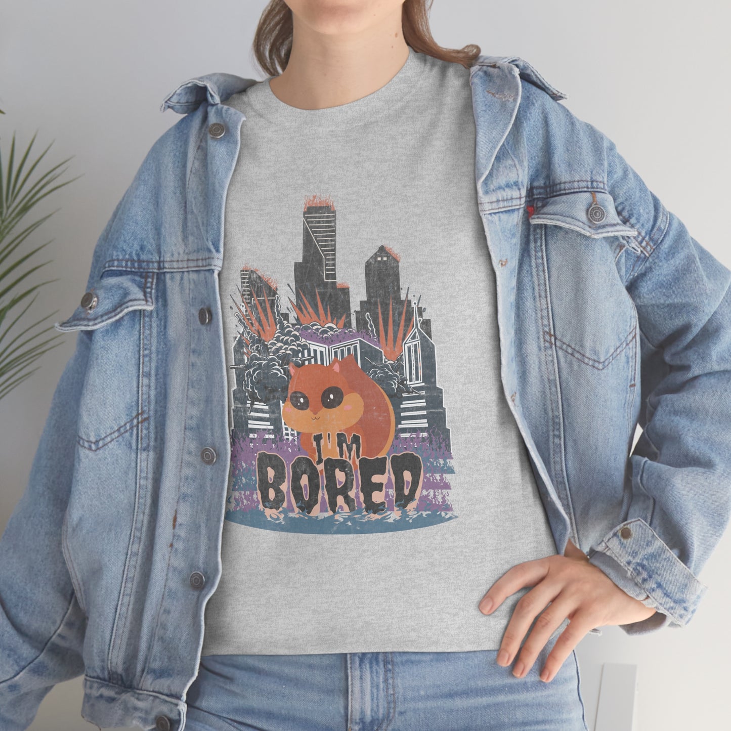 Bored Squirrel Unisex Cotton T-shirt