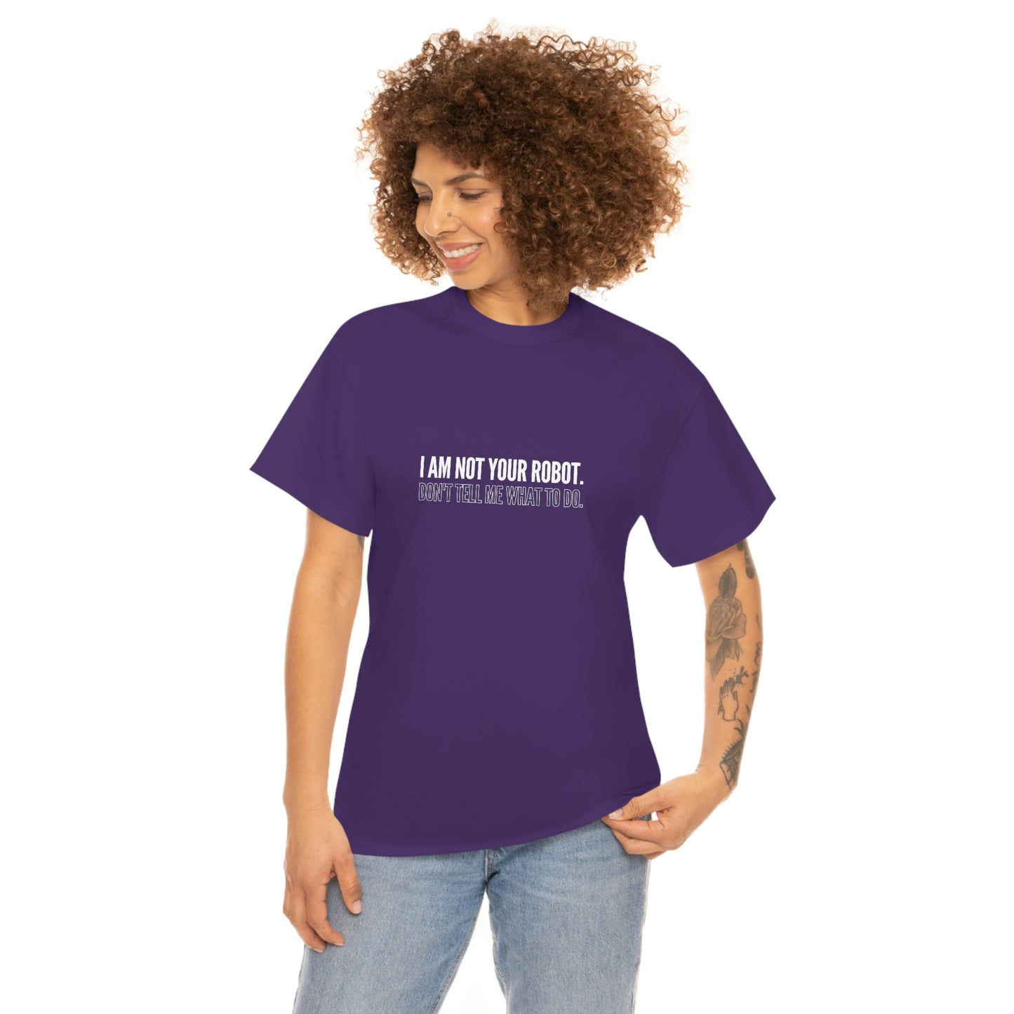 I Am Not Your Robot Unisex Cotton T-shirt