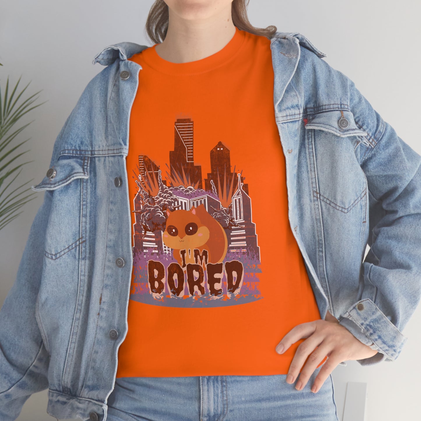 Bored Squirrel Unisex Cotton T-shirt