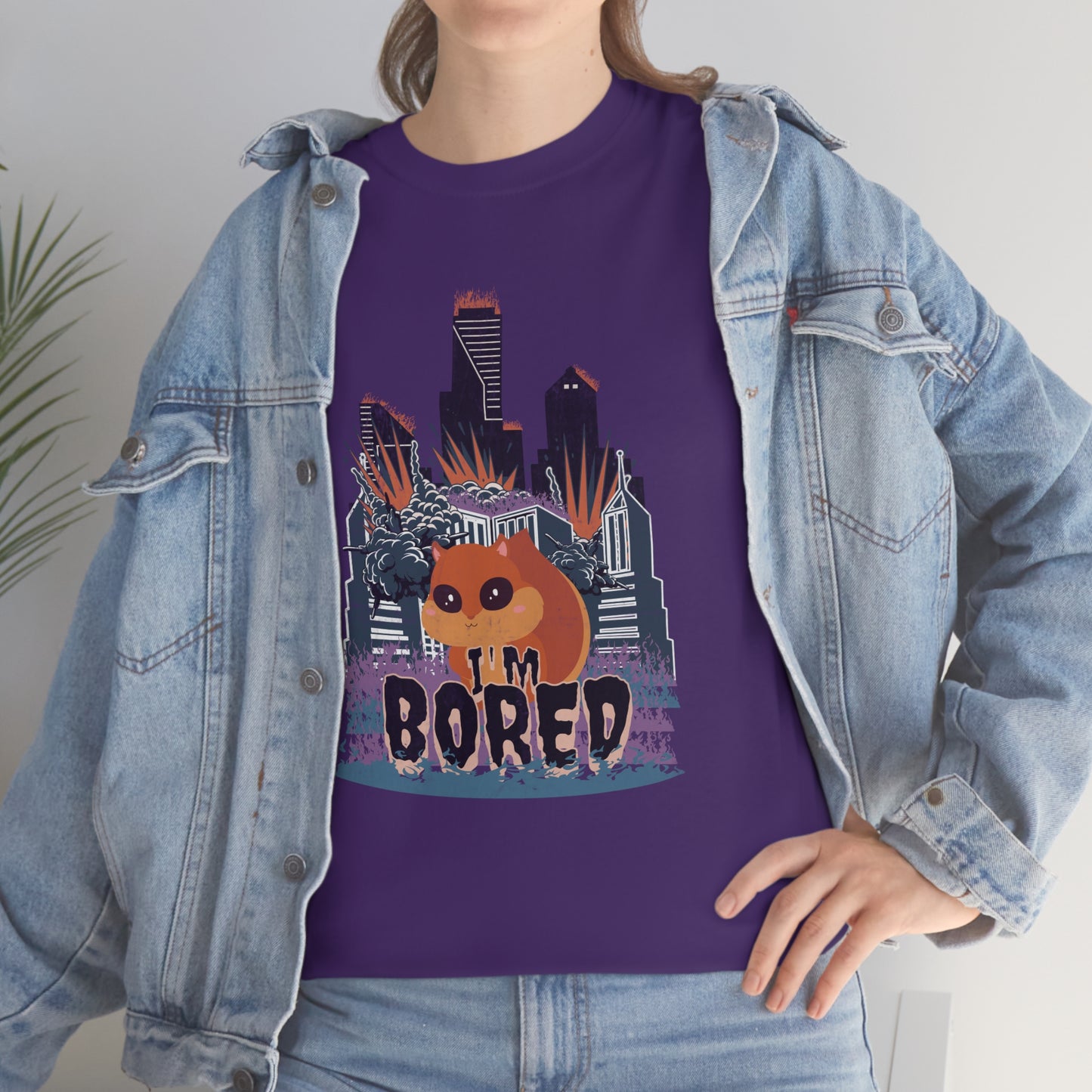 Bored Squirrel Unisex Cotton T-shirt