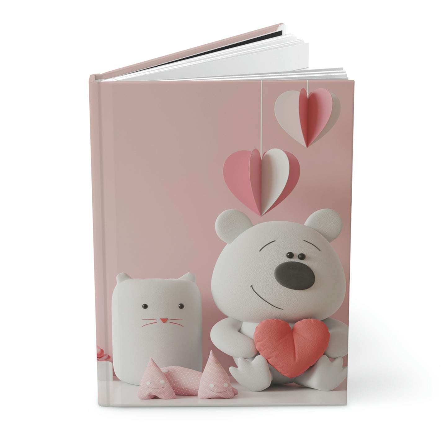 Cuddly Love Valentine Notebook Book Hardcover Journal Matte