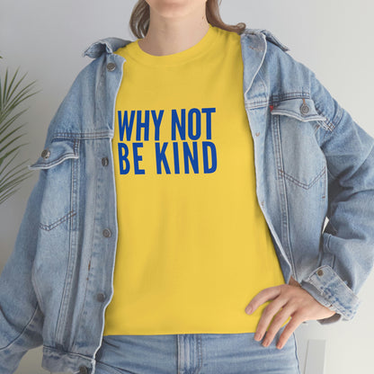 Why Not Be Kind (Light) Unisex Cotton T-shirt