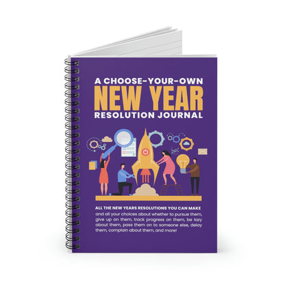 New Year Resolutions Purple Spiral Notebook - Ruled Line