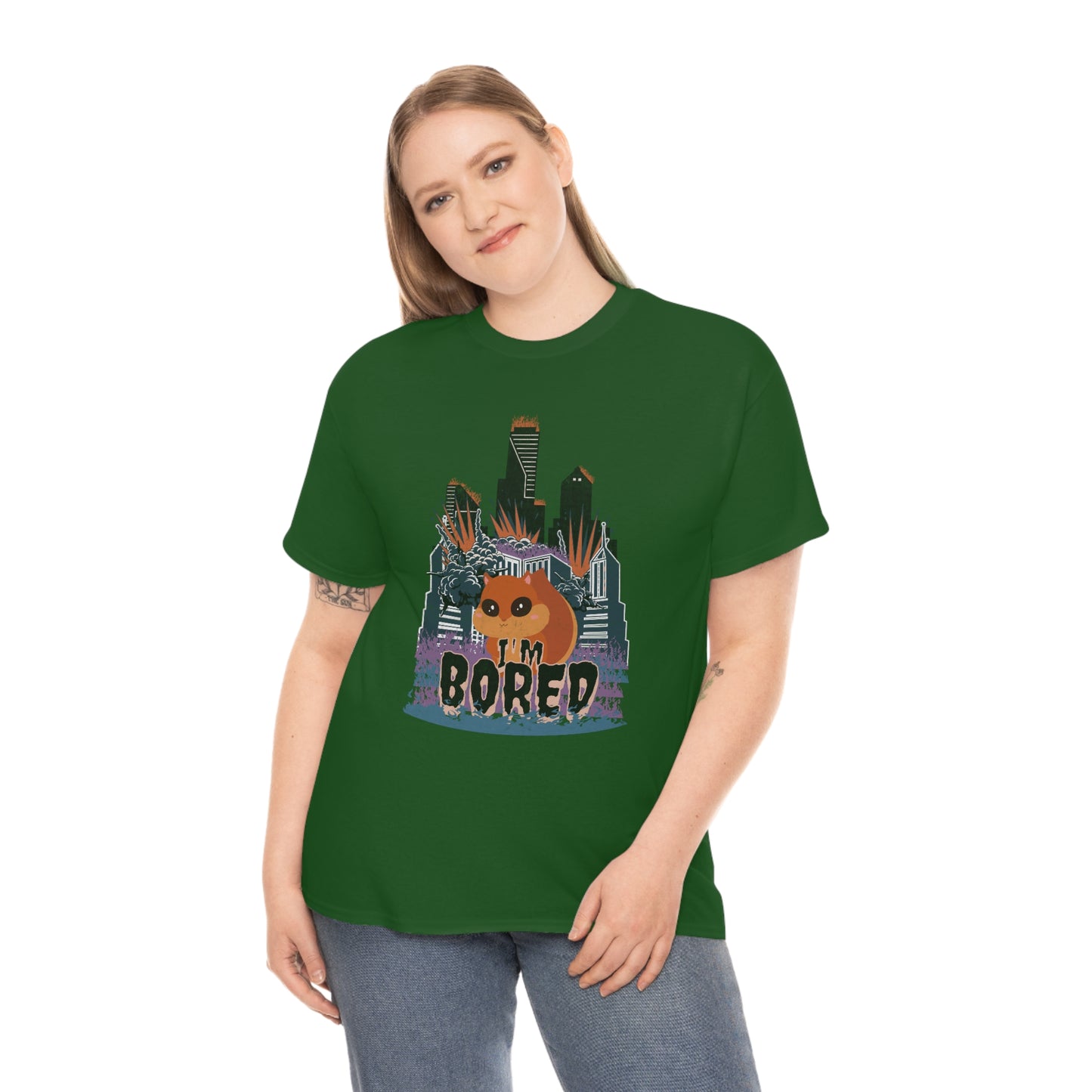 Bored Squirrel Unisex Cotton T-shirt