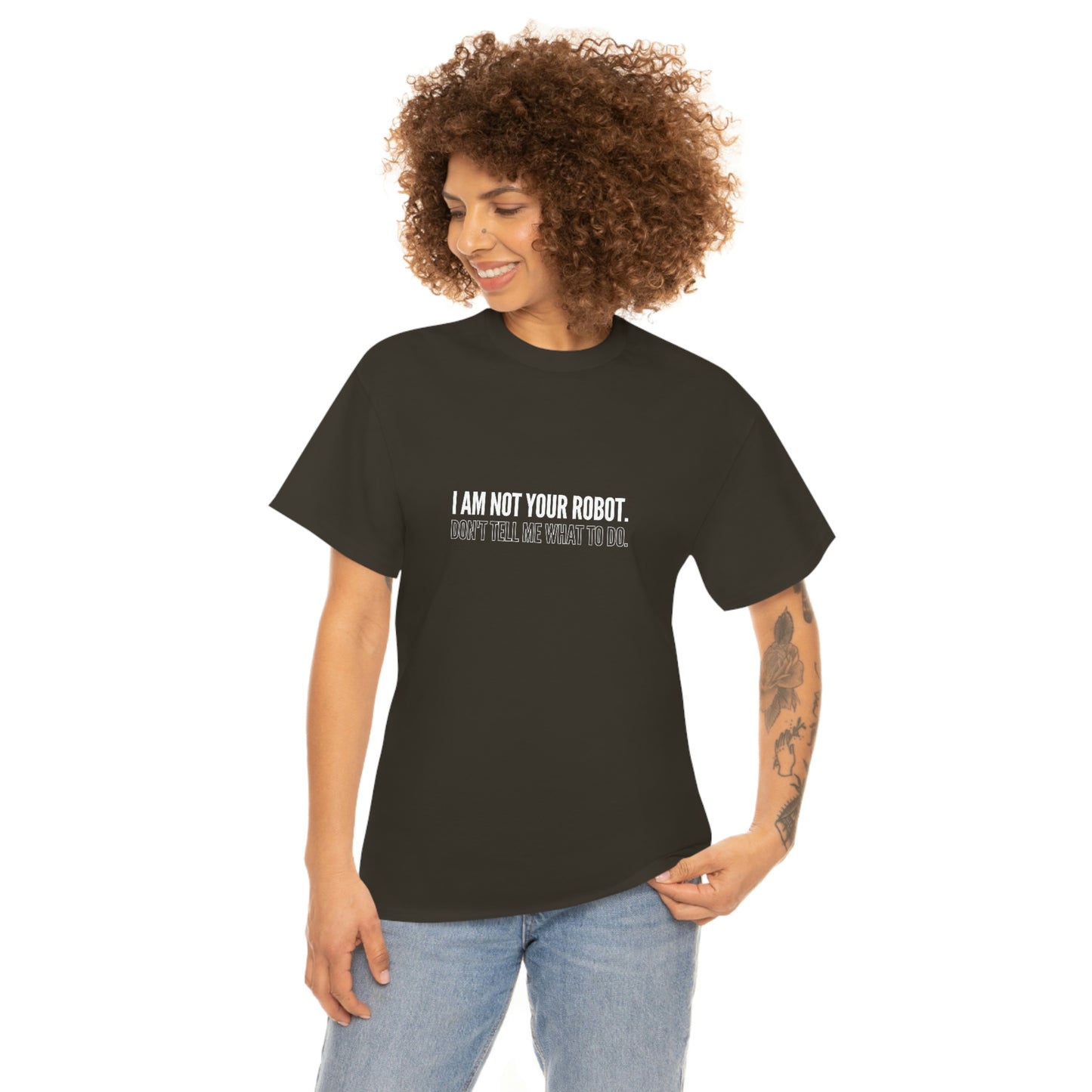 I Am Not Your Robot Unisex Cotton T-shirt