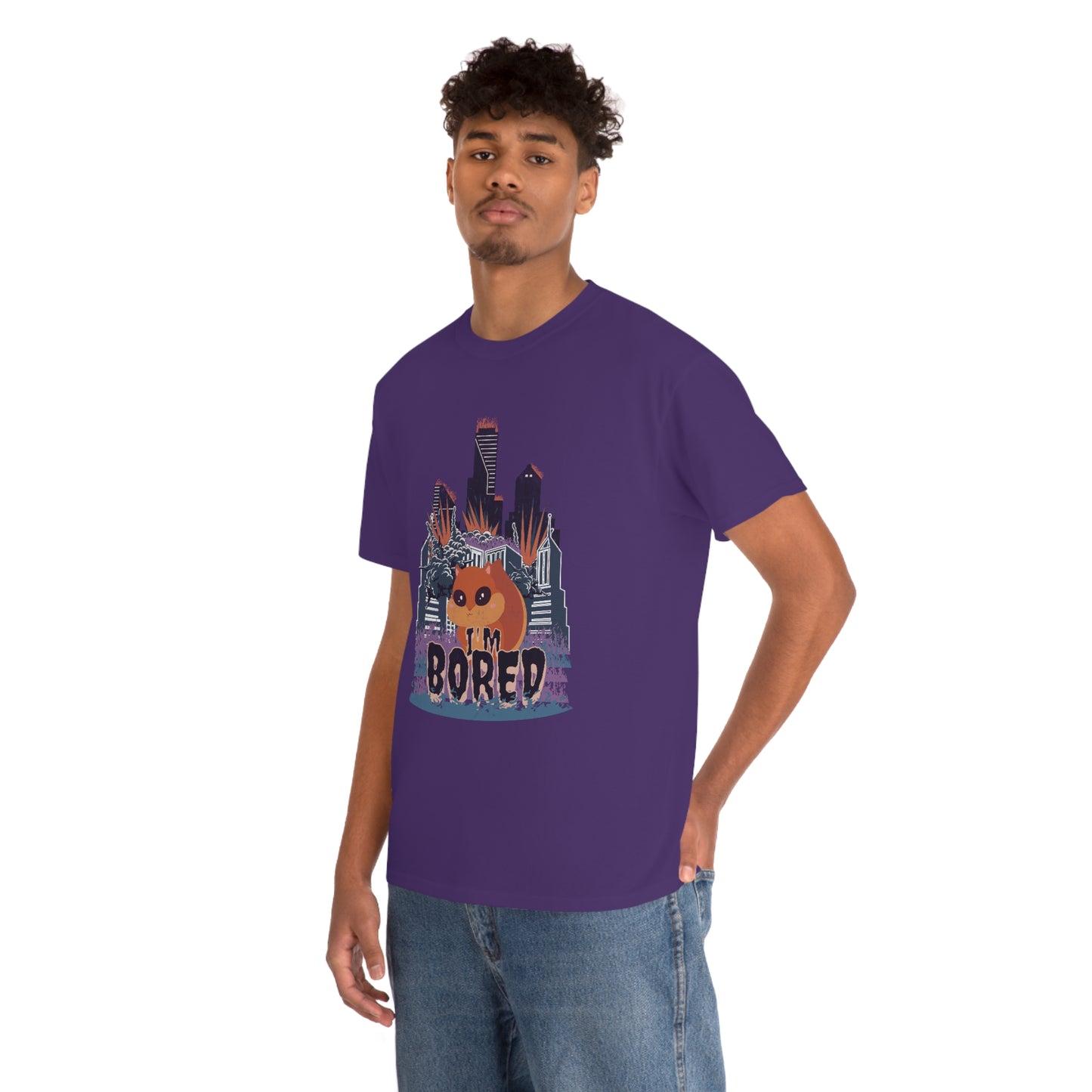 Bored Squirrel Unisex Cotton T-shirt