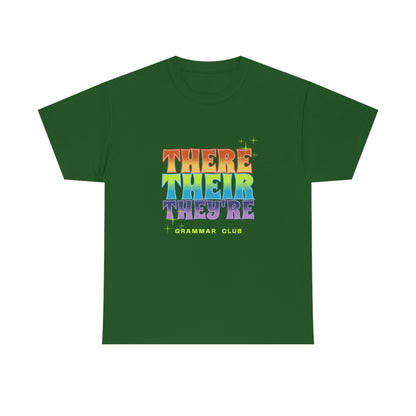 There Their They're Grammar Club Unisex Cotton T-shirt